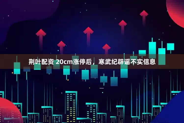 荆叶配资 20cm涨停后，寒武纪辟谣不实信息
