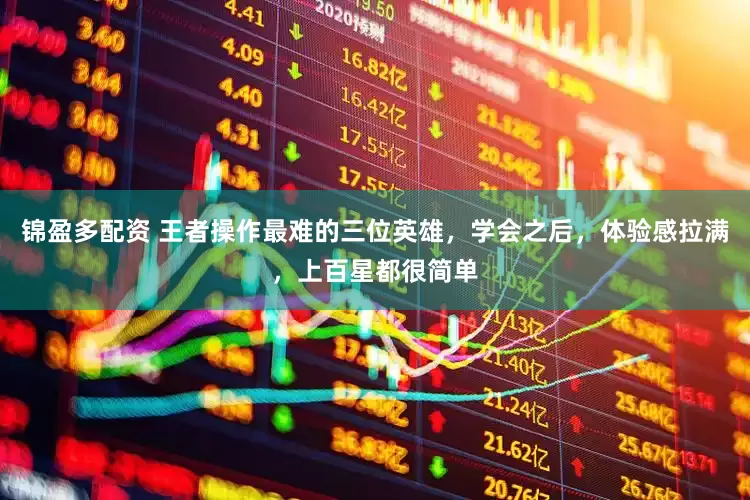 锦盈多配资 王者操作最难的三位英雄，学会之后，体验感拉满，上百星都很简单